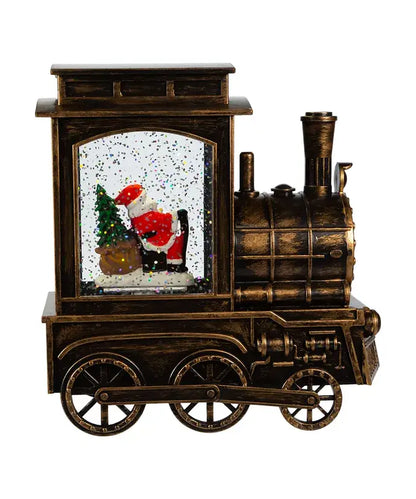 Battery-Operated Santa Water Lantern With Projector Light