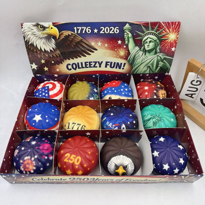 4th of July Squishy Toy Set Patriotic Stress Ball Pack