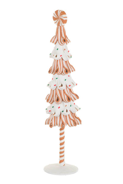 Large White/Green Candy-Ribbon Tree Display