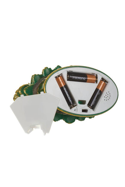 Green Led Star Topped Tree Snow Globe W/ Cozy Santa & Co