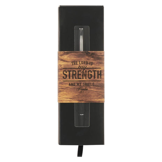 My Strength Black Classic Gift Pen - Psalm 28:7