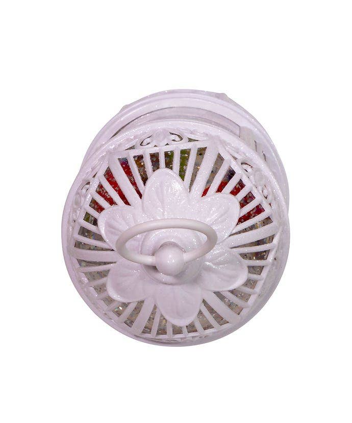 10.25"B/O LED WATER SWIRL BIRD CAGE