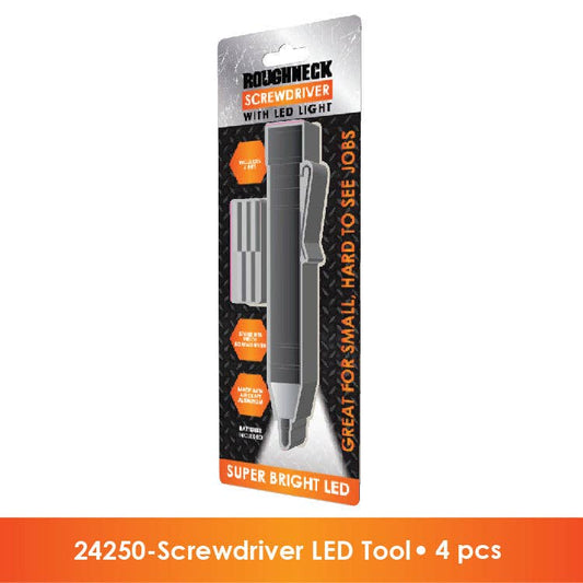 Roughneck LED Screwdriver Multitool with LED Light- 4/Pack