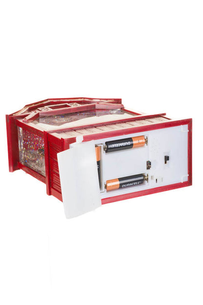 Red Led Barnhouse Water Lantern With Cardinals