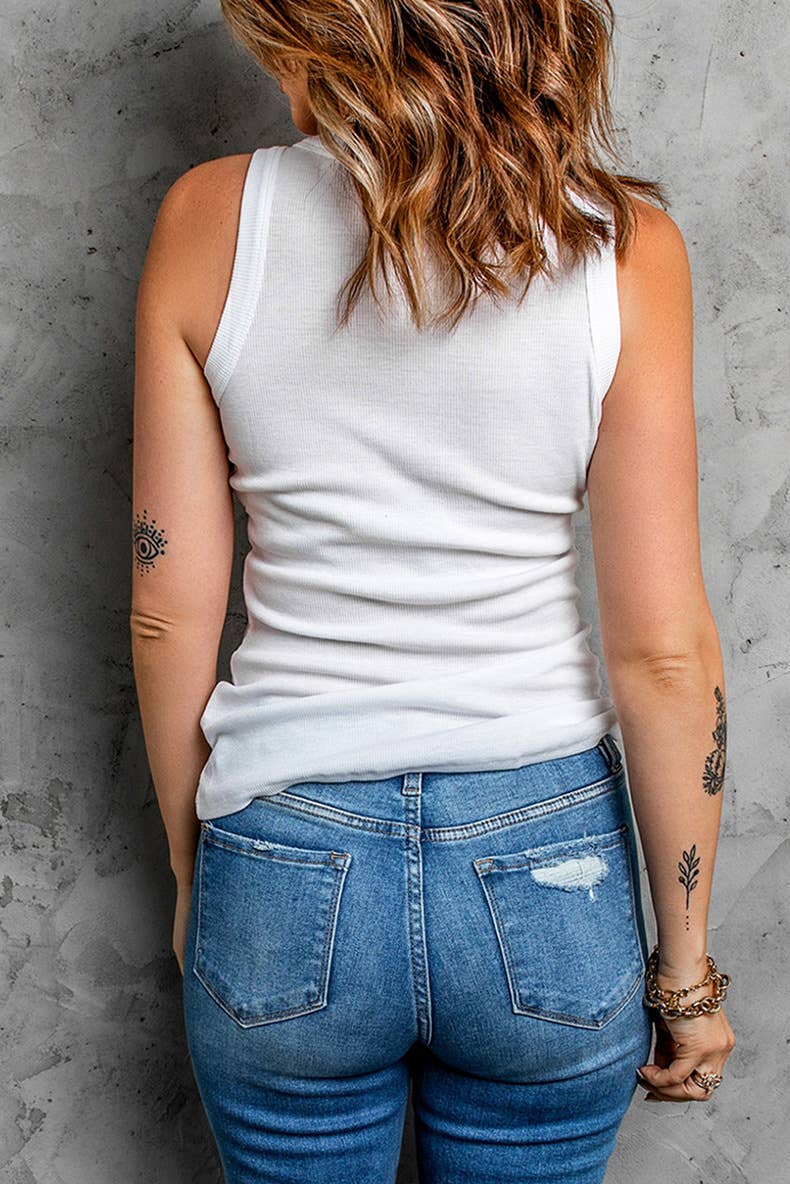 Daily Leisure Essential Basic rib tank top