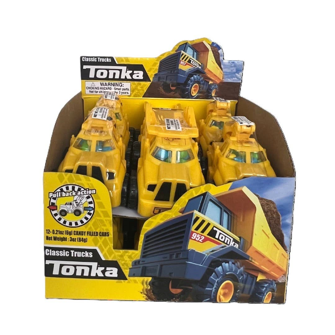 Tonka Classic Trucks, Pull-Back, Candy Filled 12ct Display