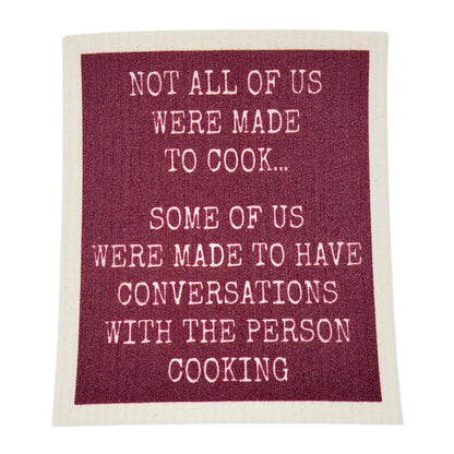 Not all of us were made to cook... Funny Swedish Dishcloths