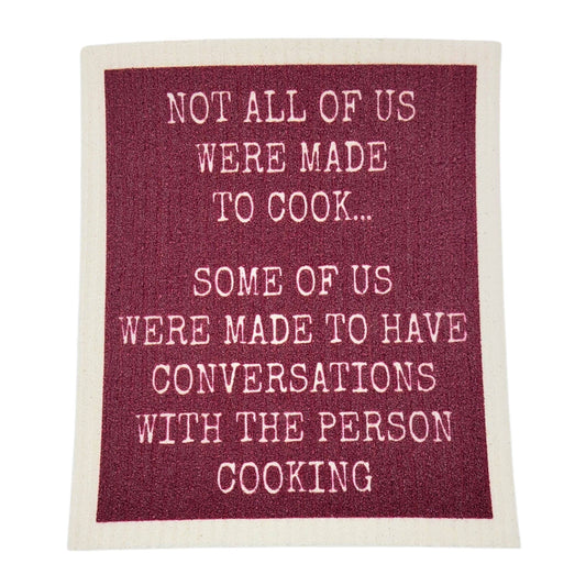 Not all of us were made to cook... Funny Swedish Dishcloths