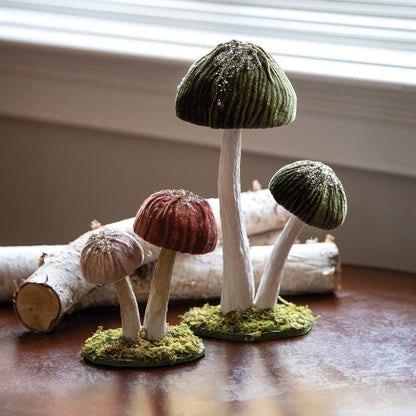 Woodland Brown Mushrooms Sitter - Small