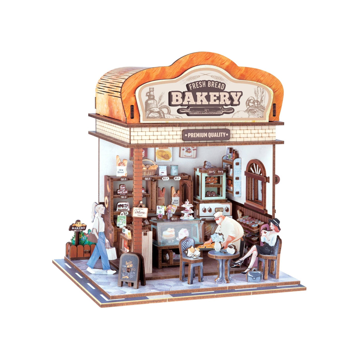 DIY Miniature House Kit: Fresh Bakery
