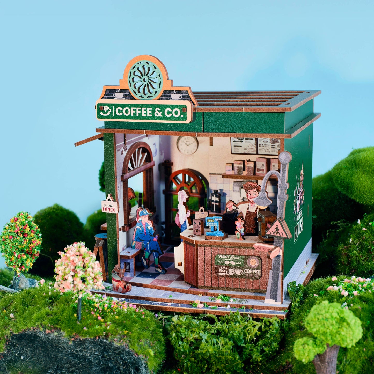 DIY Miniature House Kit: Coffee Shop