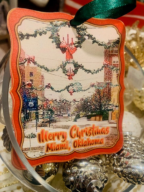 Downtown Miami Christmas Ornament