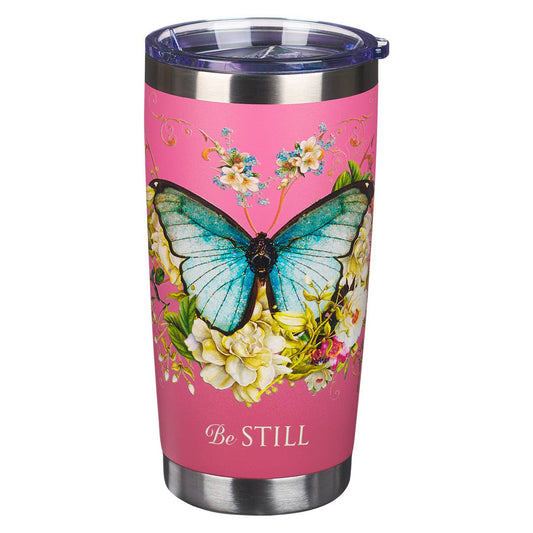 SS Travel Pink Butterfly Be Still Mug