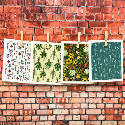 Root Vegetables Collage Swedish Dishcloths - Spring Decor