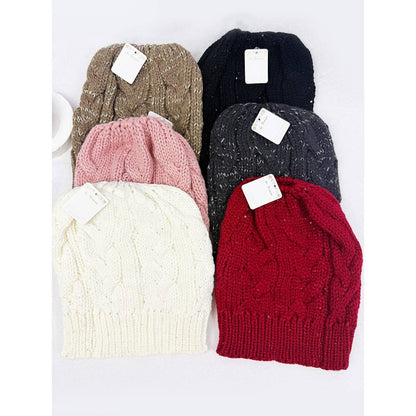 Messy Bun Ponytail Beanie