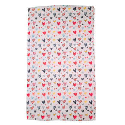 Heart Doodles Valentine's Day Waffle Towels - Home Decor