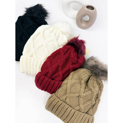 Thick Cable Knit Beanie