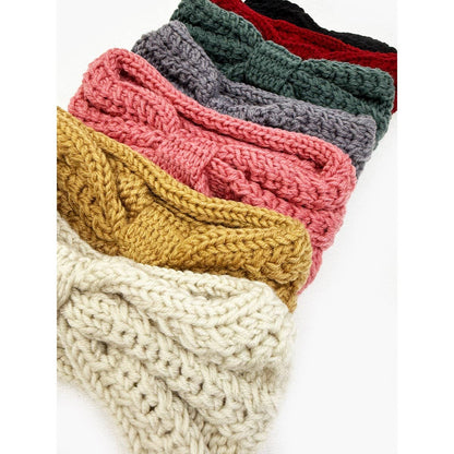 Solid Knit Winter Bow Headband