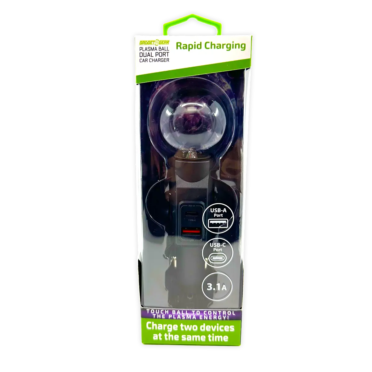 Gadget Gear Plasma Dual USB-C & USB-A Car Charger