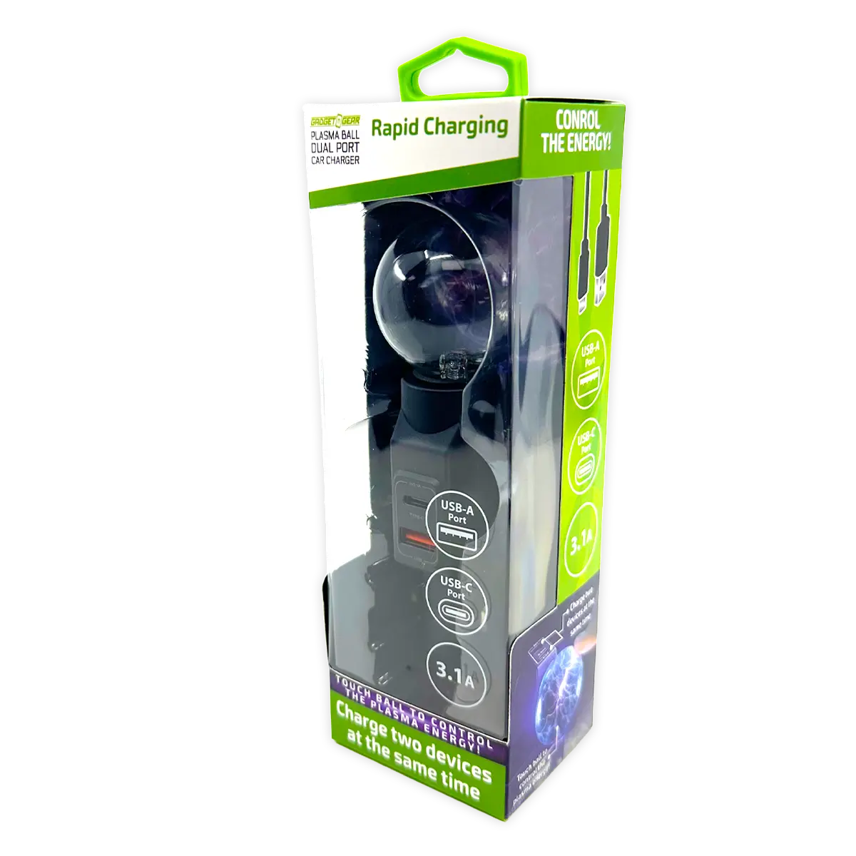 Gadget Gear Plasma Dual USB-C & USB-A Car Charger