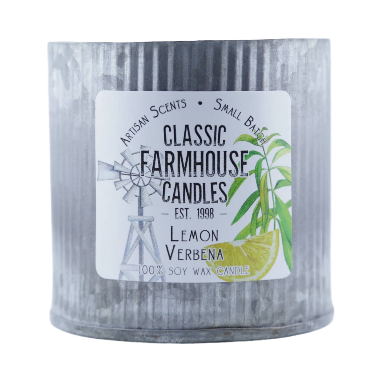 Lemon Verbena Large Tin Soy Candle