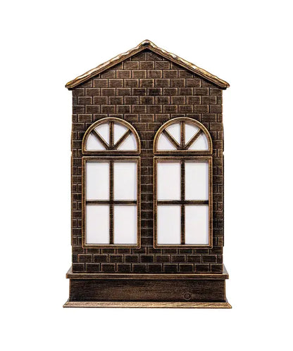 10" Battery Operated LED Santa W/Tree Water Lantern