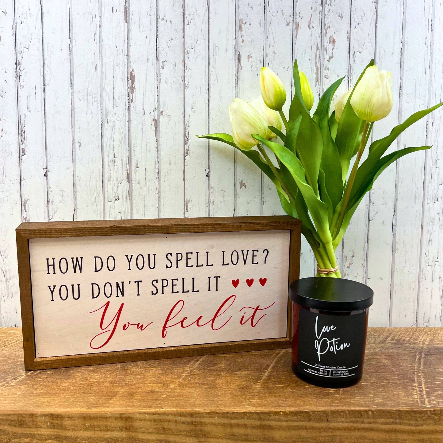 12x6 How Do You Spell Love Valentine's Day Home Decor Signs