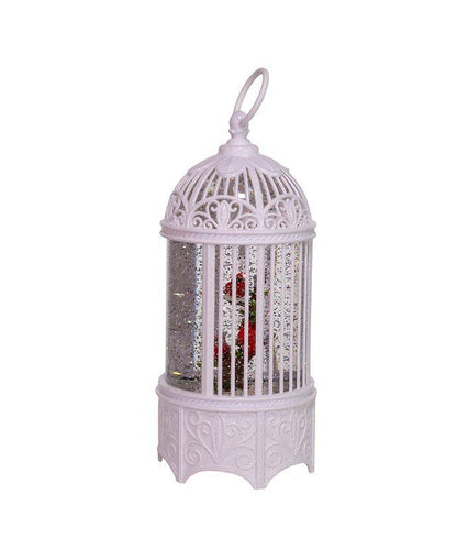 10.25"B/O LED WATER SWIRL BIRD CAGE