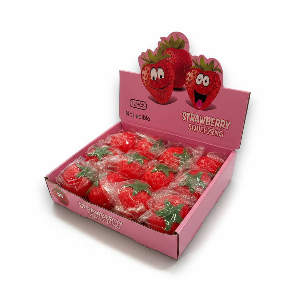 Regular Sized Strawberry Squishy 12ct
