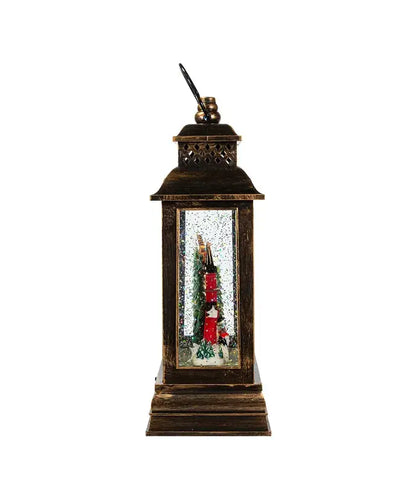 Battery-Operated Lighted Santa Water Lantern With Projector