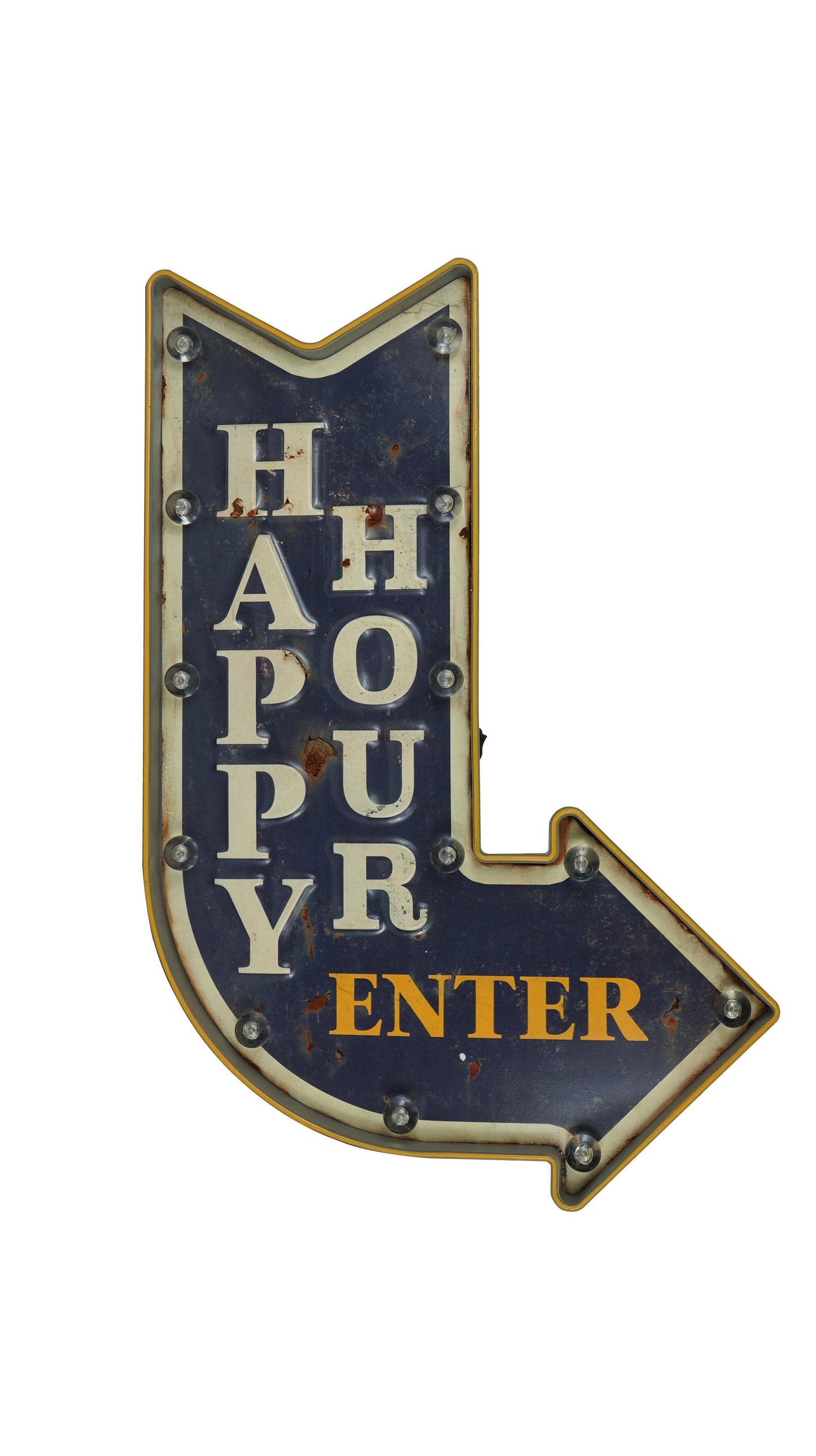 LED Lighted "Happy Hour" Arrow Sign Wall Decor