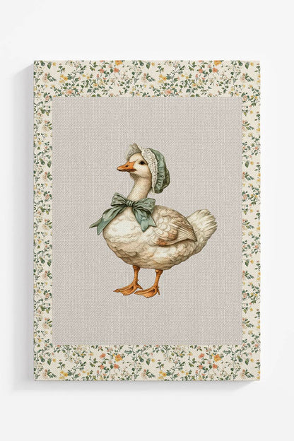 Grandma's Garden Goose Ready To Frame Canvas Print
