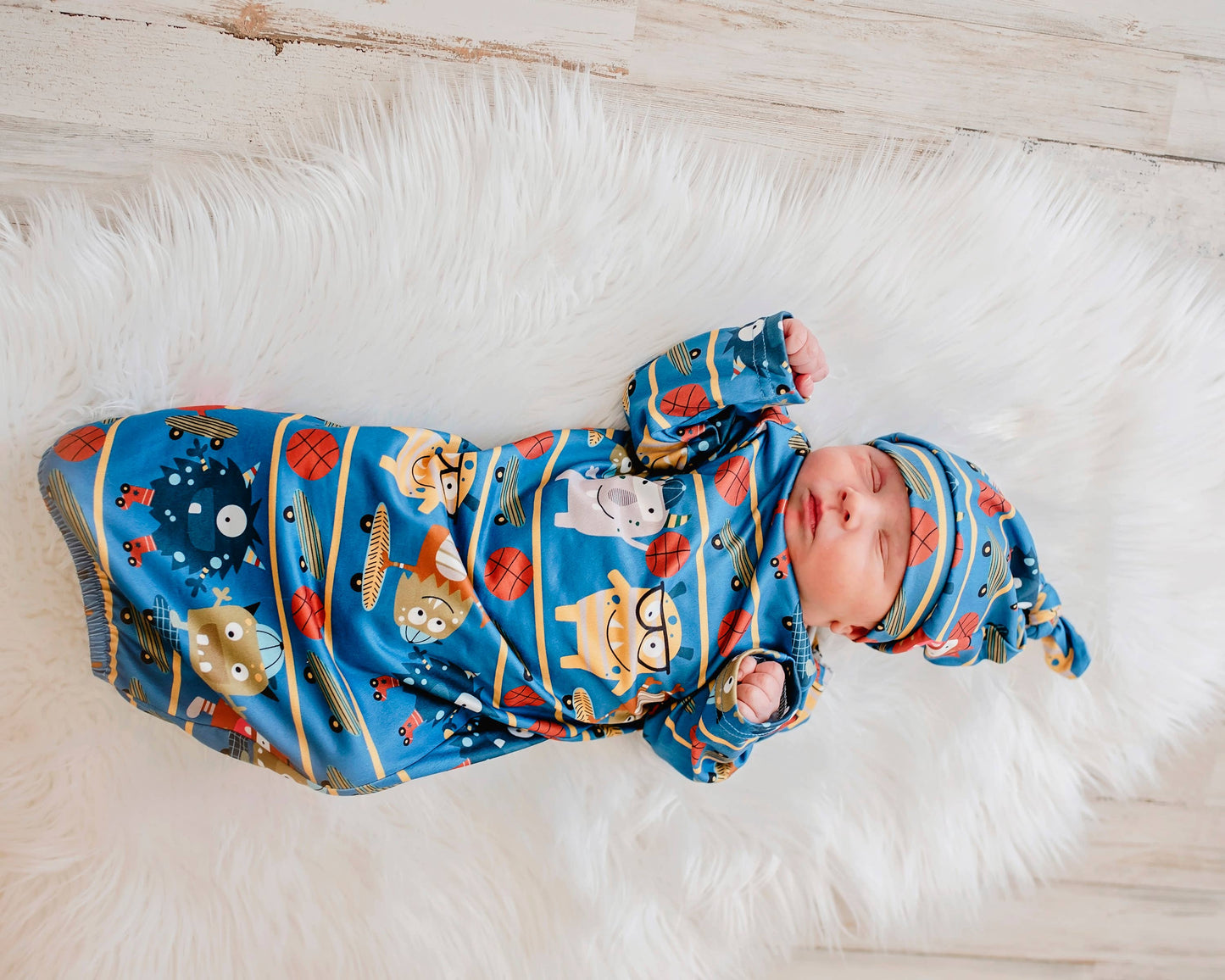 Skater Baby Gown and Hat
