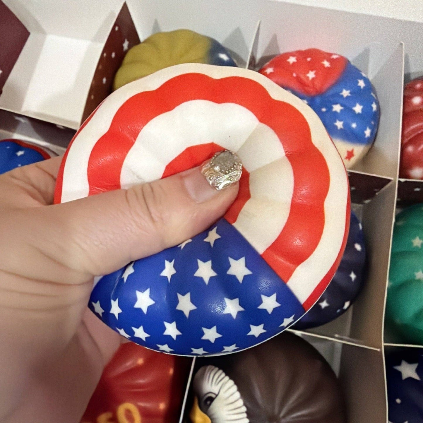 4th of July Squishy Toy Set Patriotic Stress Ball Pack