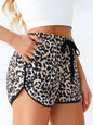 Women’s High Waist Leopard Print Drawstring Shorts