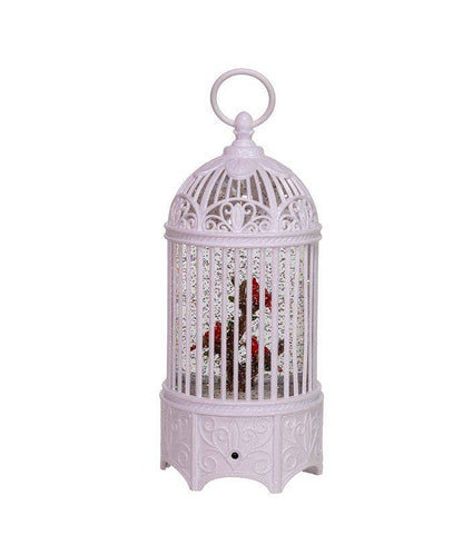 10.25"B/O LED WATER SWIRL BIRD CAGE