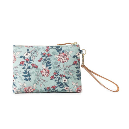 Peace & Serenity Blossoms Clutch Bag In Light Blue