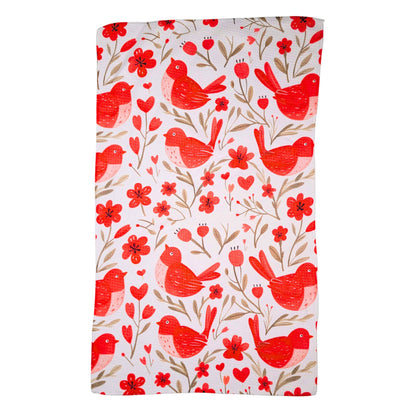 Love Birds Valentine's Day Waffle Towels - Home Decor
