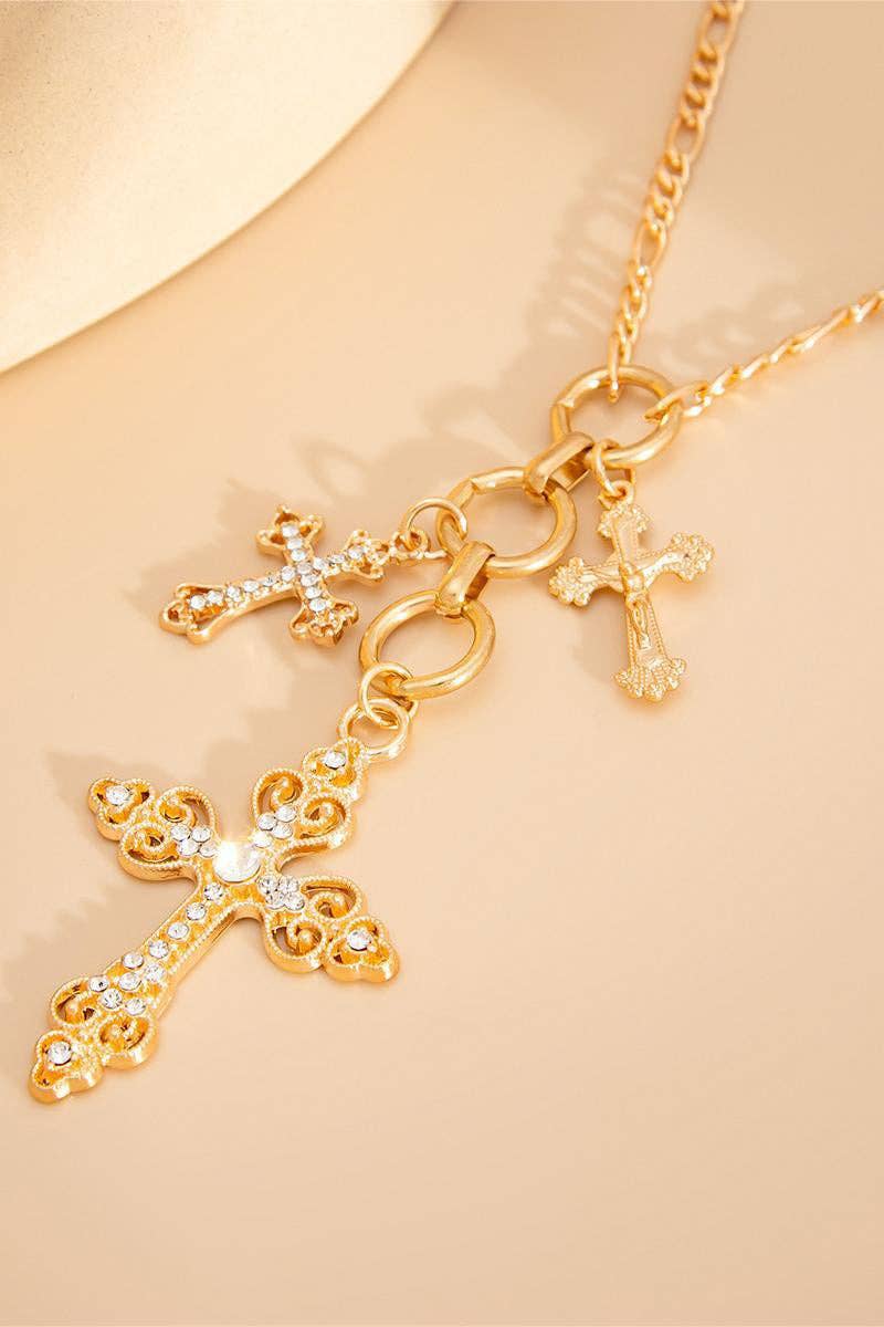 Crystal Charm Pendant Necklace