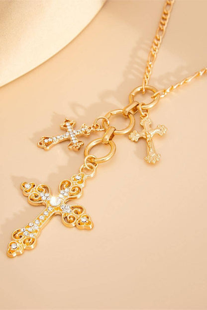 Crystal Charm Pendant Necklace