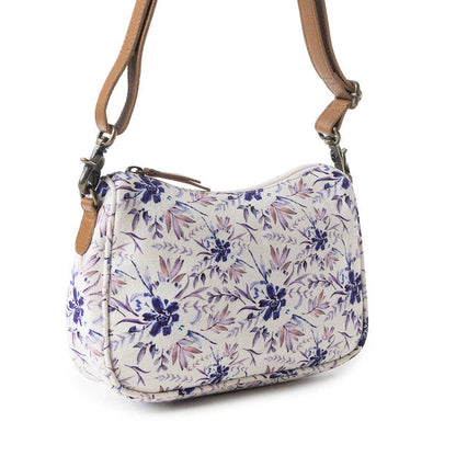 Cottage Rose Crossbody Bag In Purple