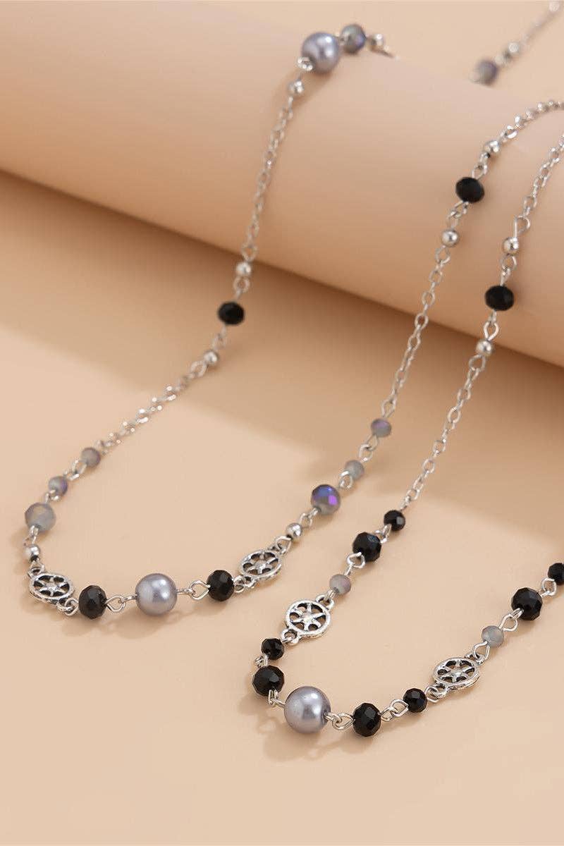 Long Layered Pendant Necklace
