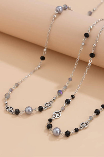 Long Layered Pendant Necklace
