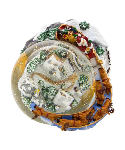 Battery Operated Musical Santa and Sled Water Globe