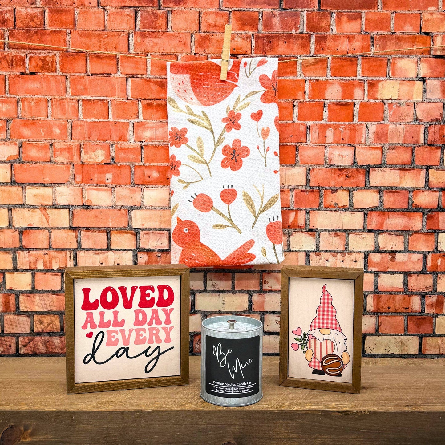 Love Birds Valentine's Day Waffle Towels - Home Decor