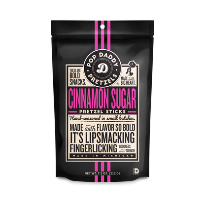 Pop Daddy – Cinnamon Sugar Seasoned Pretzels 7.5oz