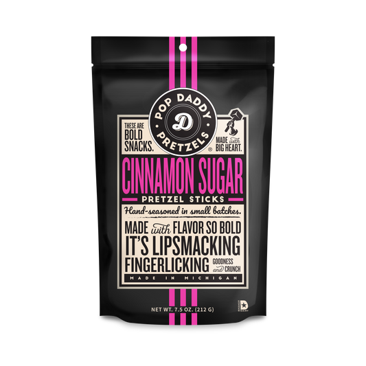Pop Daddy – Cinnamon Sugar Seasoned Pretzels 7.5oz