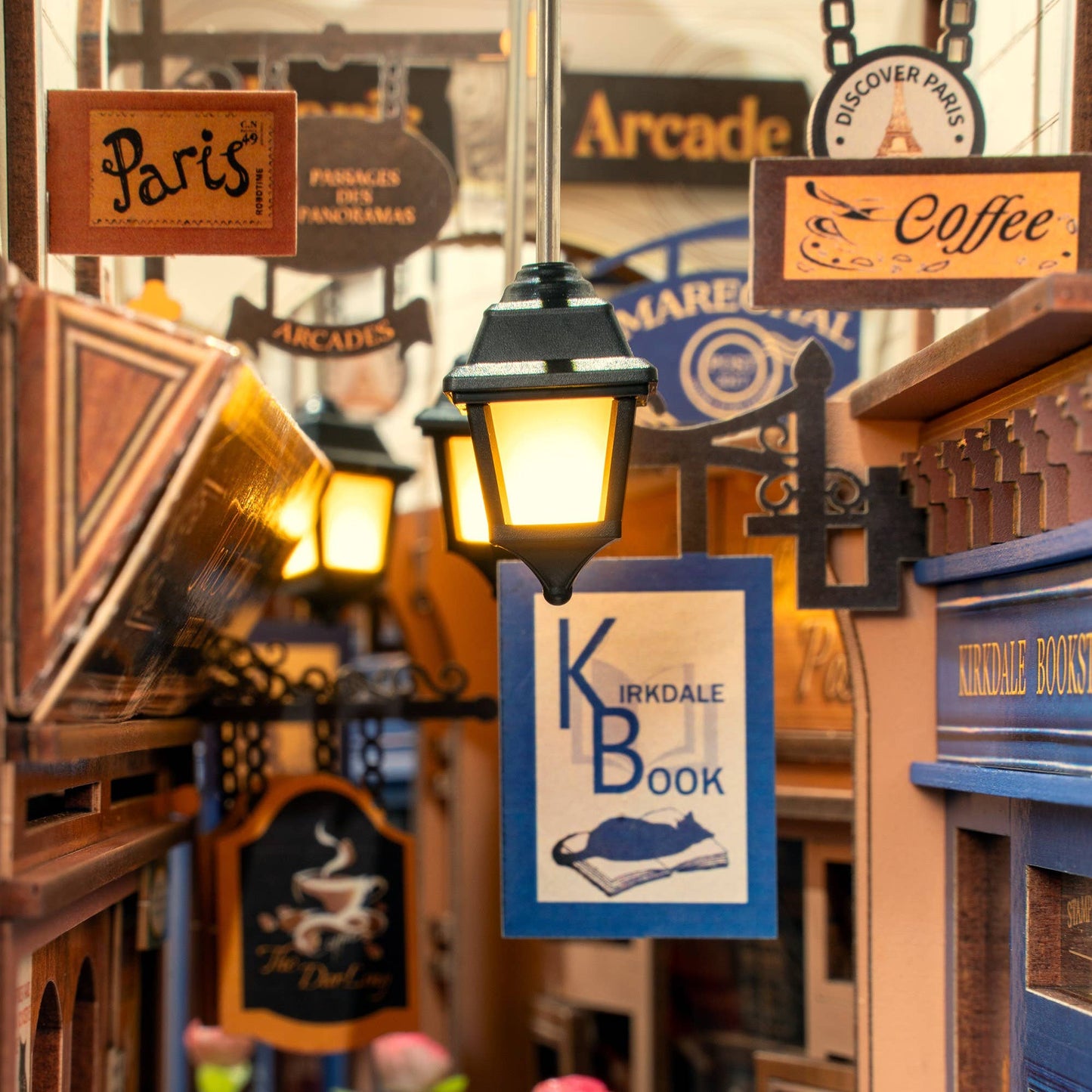 Paris Arcade Date with Dust Cover DIY Book Nook Kit