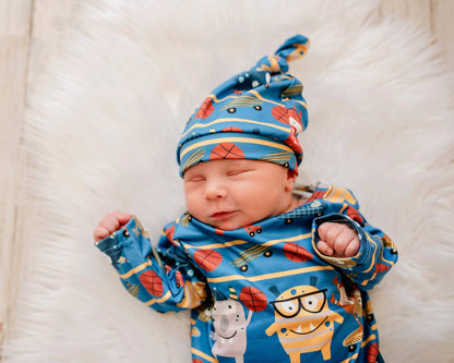 Skater Baby Gown and Hat