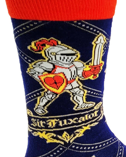 Sir Fuxalot Knight Themed Men's Novelty Crew Socks